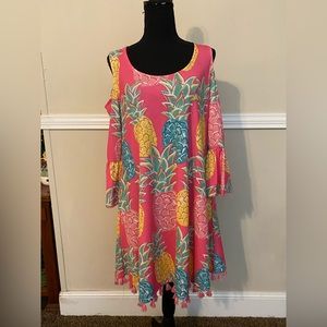 Simply Southern Dress - Pink Pineapple Print - Size M